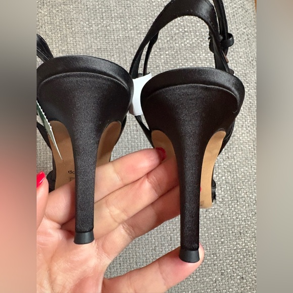 Dolce Vita ELIZA Confetti Heels 8.5 Black Sequin Mesh Stiletto 3”Pumps NWT - Picture 11 of 16